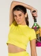 Vouq - Cropped Fit-Tech Goes com Manga Amêndoa - variação: Lima