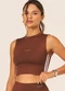 Vouq - Cropped Fitness Fit-Tech Sport Regata Musgo - variação: Marrom