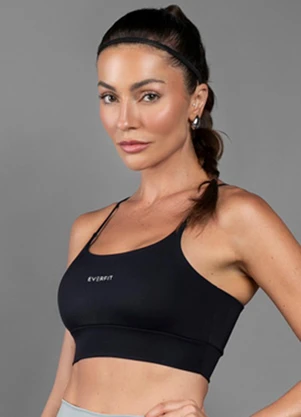 Everfit - Top Alça Basic Preto - EVERFIT
