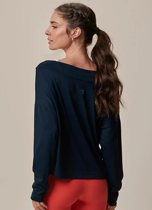 Malwee - Blusa Box Protação Uv Active Azul Marinho - MALWEE