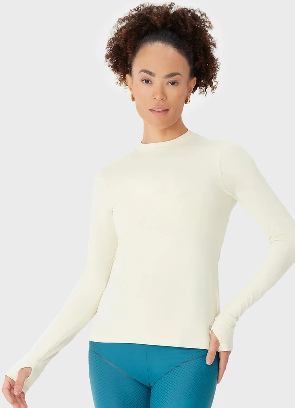 Malwee - Blusa Justa Malha Dry Uv50+ Off White