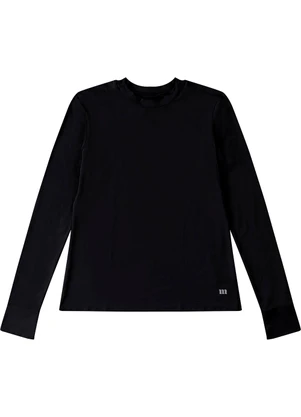 Malwee - Blusa Justa Malha Dry Uv50+ Preto - MALWEE