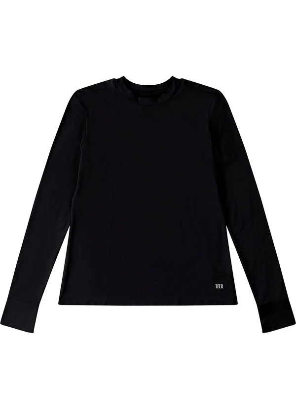 Malwee - Blusa Justa Malha Dry Uv50+ Preto