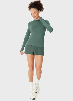 Malwee - Blusa Justa Malha Dry Uv50+ Verde Musgo - MALWEE
