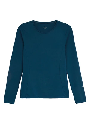 Malwee - Blusa Slim Malha Uv Active Azul Petróleo - MALWEE