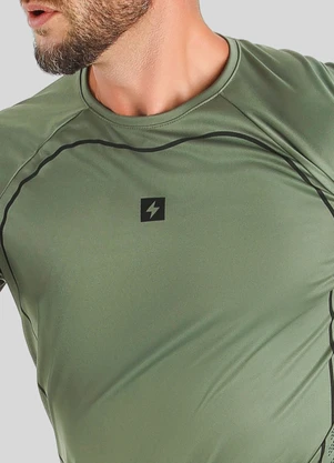 Endorfina - Camiseta Dry Masculina Manga Longa Verde - ENDORFINA