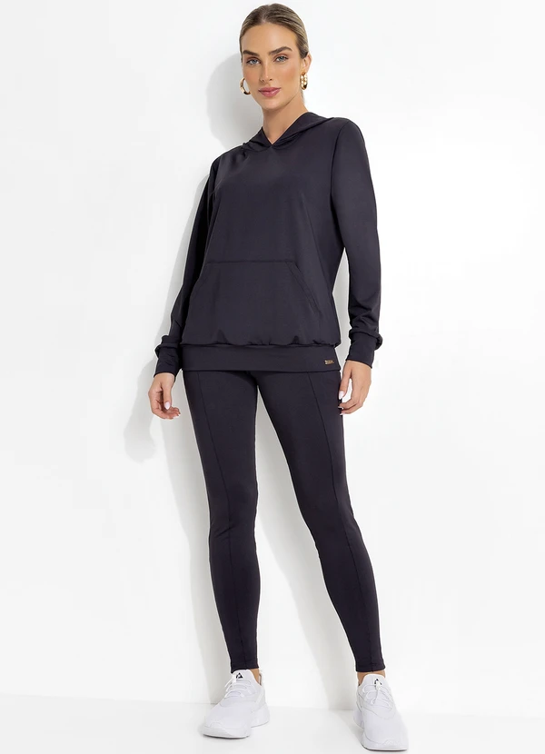 Jancris - Casaco Preto em Malha com Elastano 3