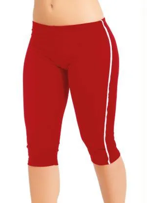 Moda Pop - Calça Vermelha Corsário em Helanca - MODA POP