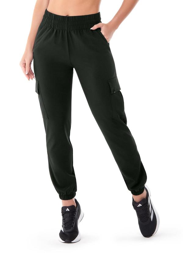 Zee Rucci - Calça Jogger Fitness em Jacquard Preto