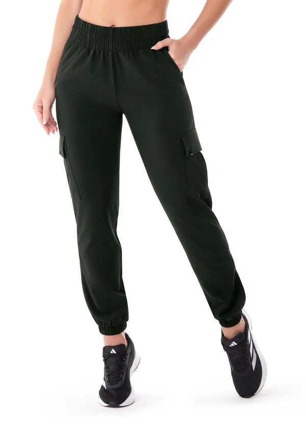Zee Rucci - Calça Jogger Fitness em Jacquard  Preto