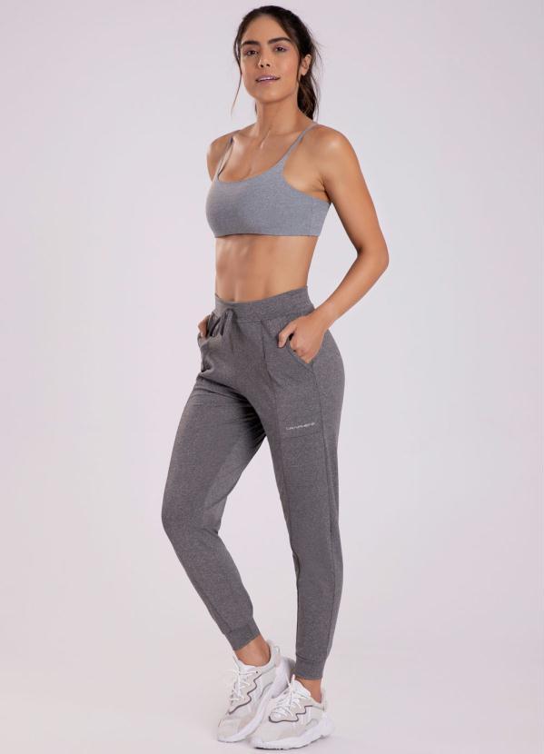 Graphene - Calça Jogging Malha Poliester Cinza 3