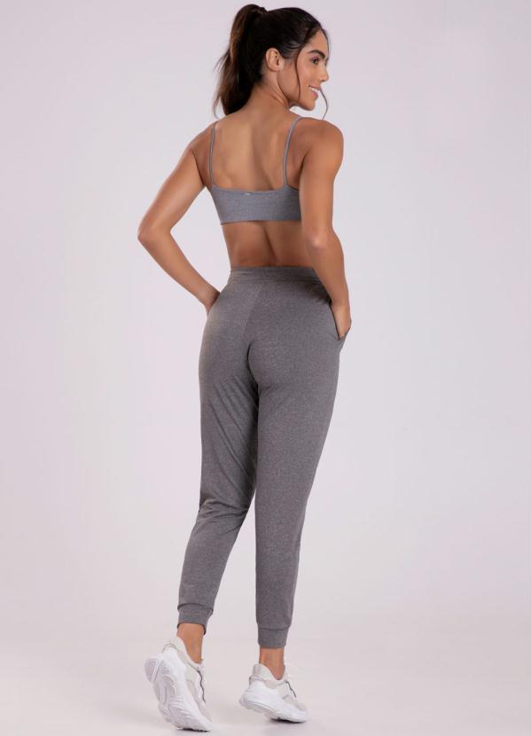 Graphene - Calça Jogging Malha Poliester Cinza 4