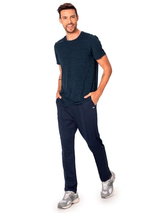 Malwee - Calça Masculina Reta Agasalho Active Azul - MALWEE