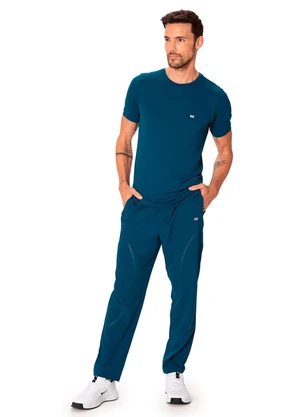Malwee - Calça Masculina Runner Active Azul Petróleo - MALWEE