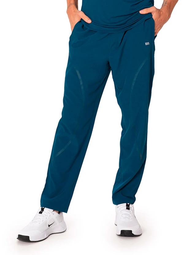 Malwee - Calça Masculina Runner Active Azul Petróleo