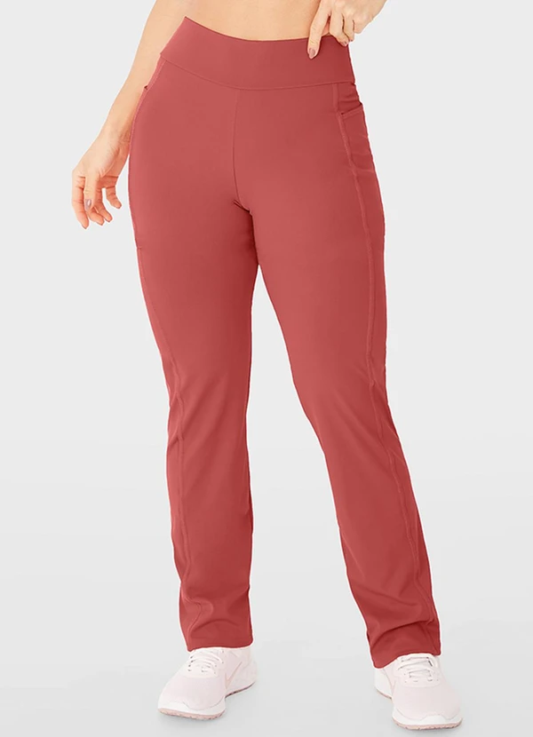 Enfim - Calça Reta Dry Fit Active Laranja