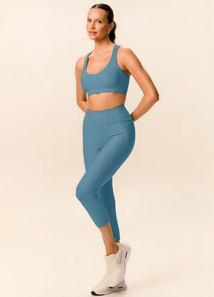 Malwee - Calça Capri Push Up Uv Active Azul Pastel - MALWEE