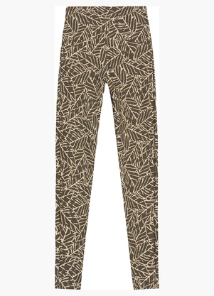 Enfim - Calça Legging Abstrata Dry Active Taupe - ENFIM