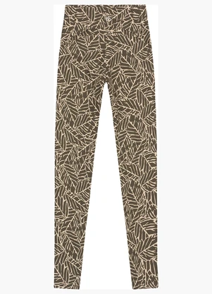 Enfim - Calça Legging Abstrata Dry Active Taupe - ENFIM