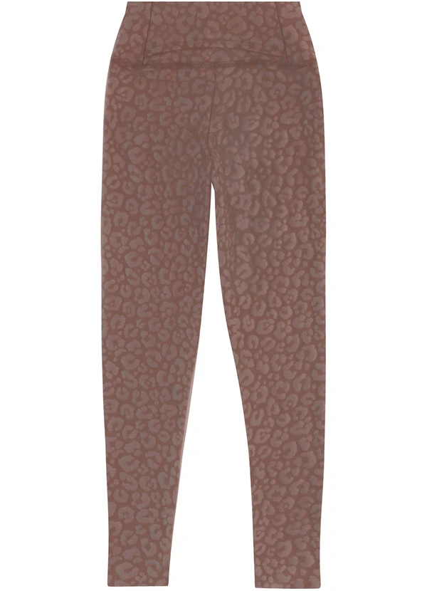 Malwee - Calça Legging Bolso Malha Uv Marrom 2