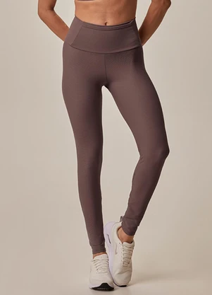 Malwee - Calça Legging Canelada Active Marrom - MALWEE