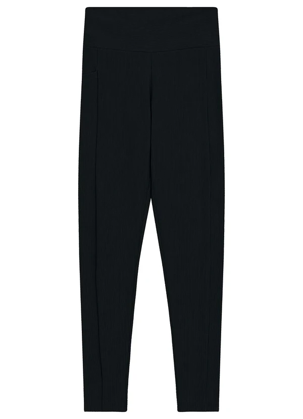 Malwee - Calça Legging Canelada Active Preto