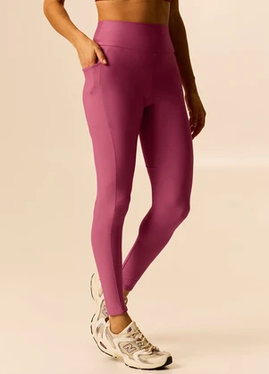 Malwee - Calça Legging Canelada Active Rosa - MALWEE