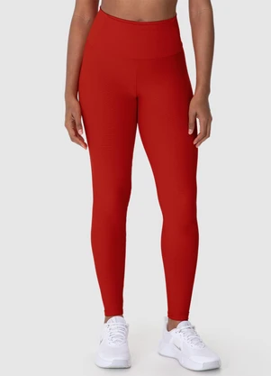Malwee - Calça Legging Canelada Active Vermelho - MALWEE