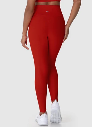 Malwee - Calça Legging Canelada Active Vermelho - MALWEE