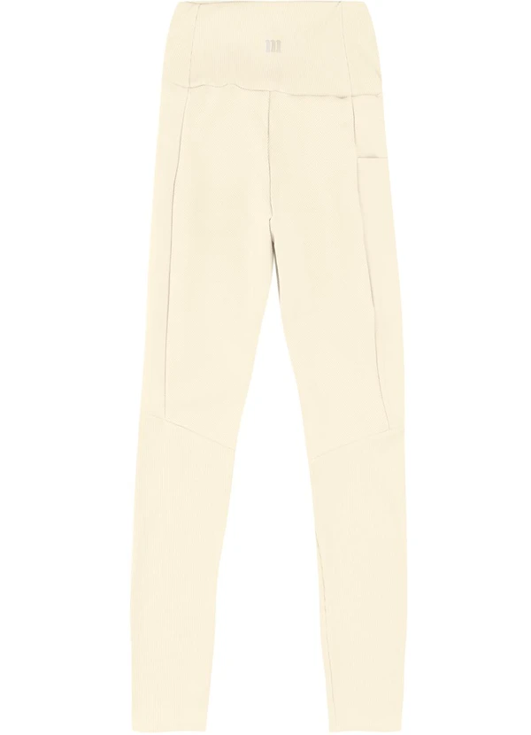 Malwee - Calça Legging Canelada Malha Dry Off White 4