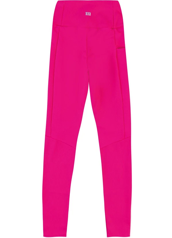 Malwee - Calça Legging Canelada Malha Dry Rosa Escuro 4