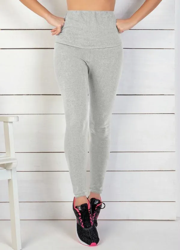 Alma Dolce - Calça Legging Cinza Mescla
