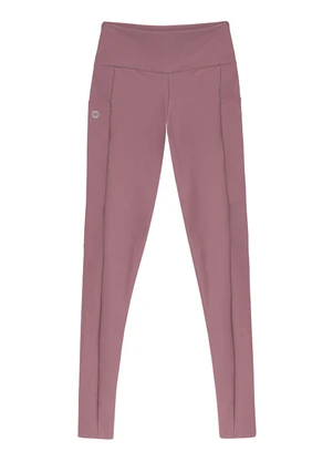 Malwee - Calça Legging Creponada com Bolso Acive Malva - MALWEE