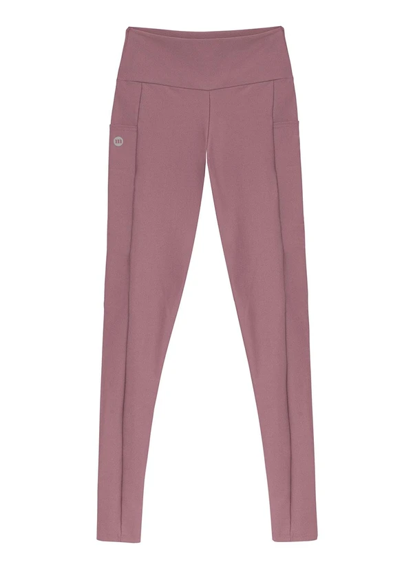 Malwee - Calça Legging Creponada com Bolso Acive Malva