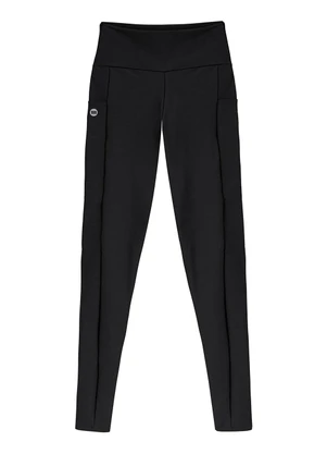 Malwee - Calça Legging Creponada com Bolso Acive Preto - MALWEE