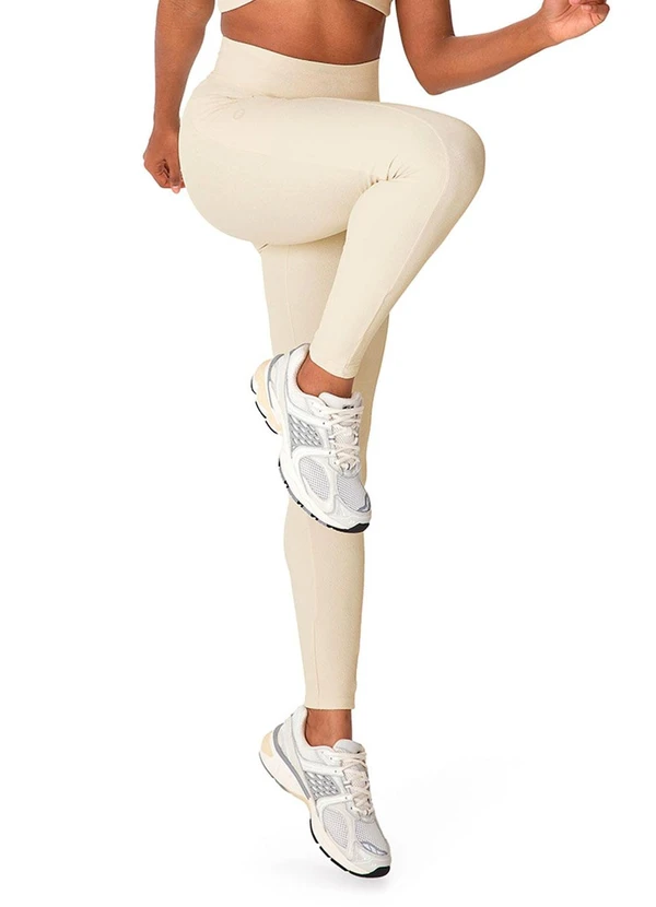 Malwee - Calça Legging Creponada com Bolso Off White
