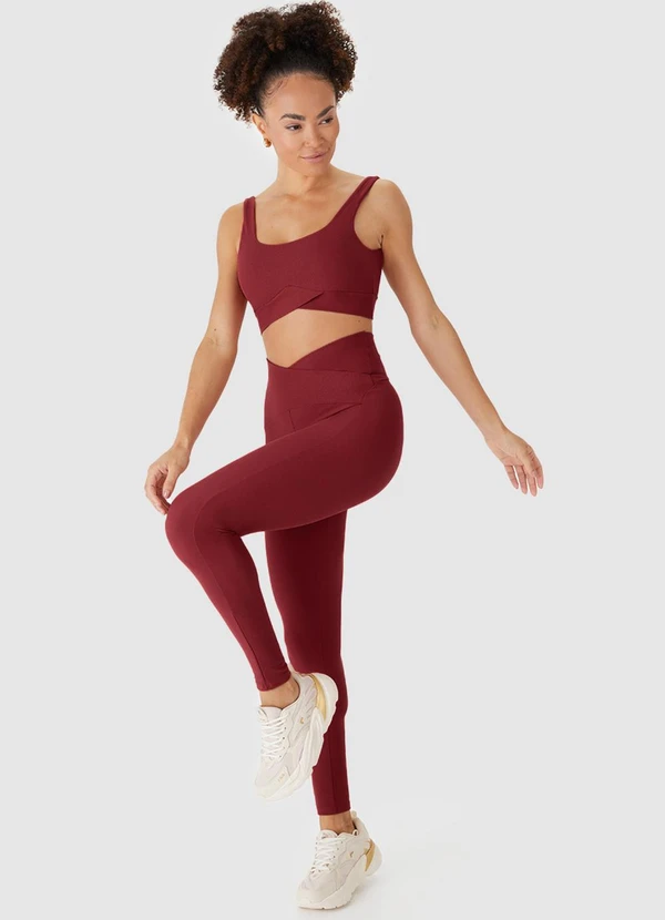 Malwee - Calça Legging Creponada Vermelho 3