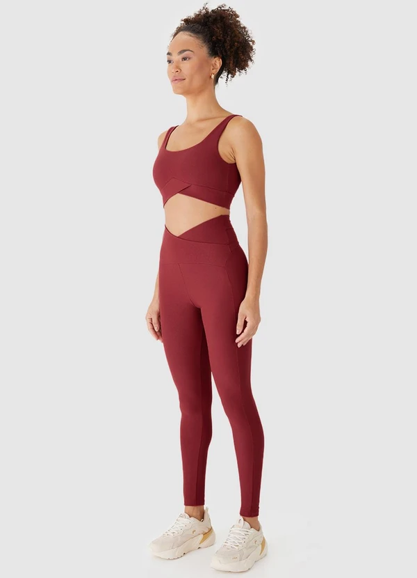 Malwee - Calça Legging Creponada Vermelho 4