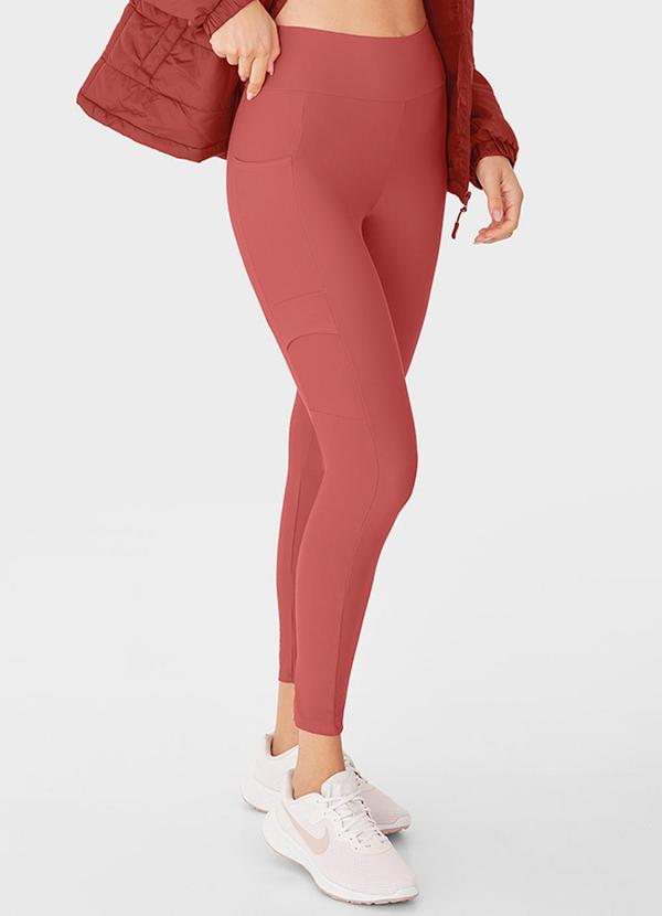 Enfim - Calça Legging Dry Fit com Bolso Laranja