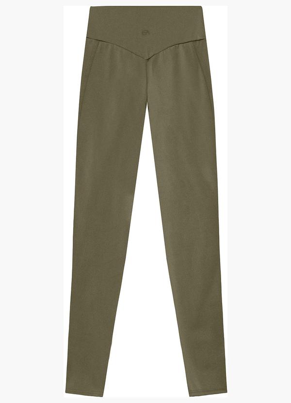 Enfim - Calça Legging em Malha Brilho Active Verde Milita 4