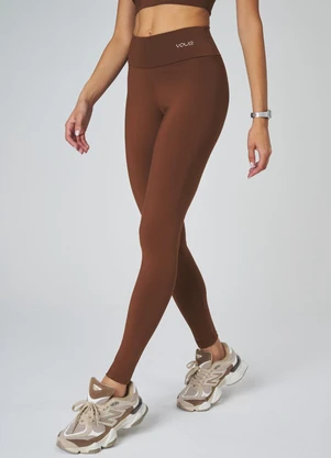 Vouq - Calça Legging Fit-Tech Essential Marrom - VOUQ