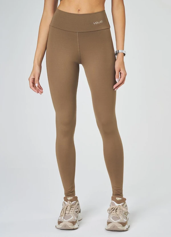 Vouq - Calça Legging Fit-Tech Essential Mocha