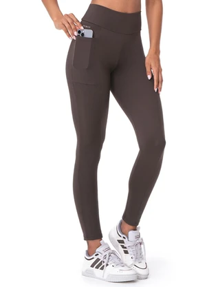 Zee Rucci - Calça Legging Fitness Compression Coffee Marrom - ZEE RUCCI