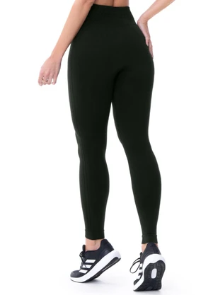 Zee Rucci - Calça Legging Fitness Jacquard Cós Alto Preto - ZEE RUCCI