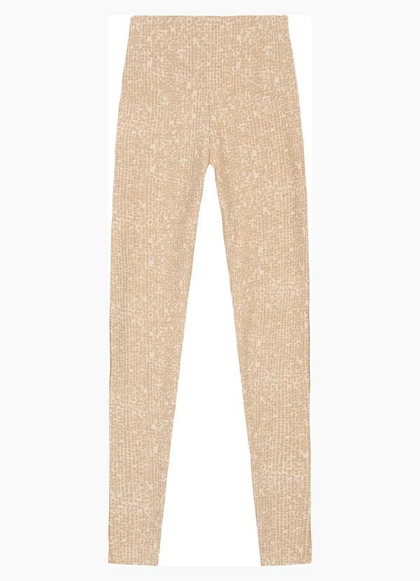 Enfim - Calça Legging Geométrica Dry Active Areia