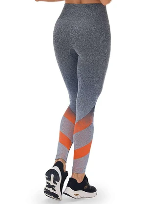 Zee Rucci - Calça Legging Jacquard Degradê Laranja - ZEE RUCCI