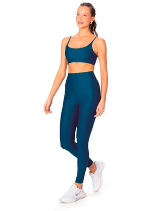 Malwee - Calça Legging Malha Uv com Bolso Active Azul - MALWEE