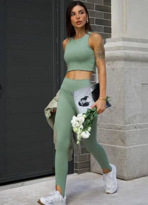 Hiatto Confecção - Calça Legging Pezinho Performance Verde - HIATTO CONFECÇÃO