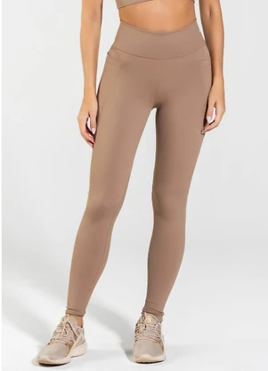 Vouq - Calça Legging Run com Bolso Funcional Amêndoa - VOUQ
