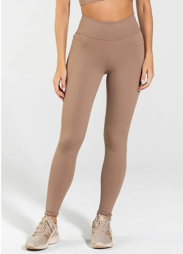 Vouq - Calça Legging Run com Bolso Funcional Amêndoa